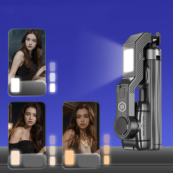 Blavec Selfie Stick Aluminium Fusion P07 с MagSafe, светодиодной подсветкой и пультом дистанционного управления