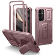 Броньований чохол для Samsung Galaxy S25, Dexnor Full Body (Two Frames), рожевий