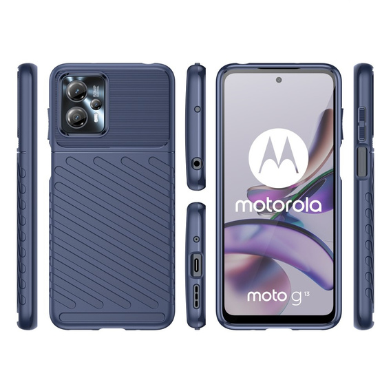 Чехол до Motorola Moto G13 / G23, Thunder, синий