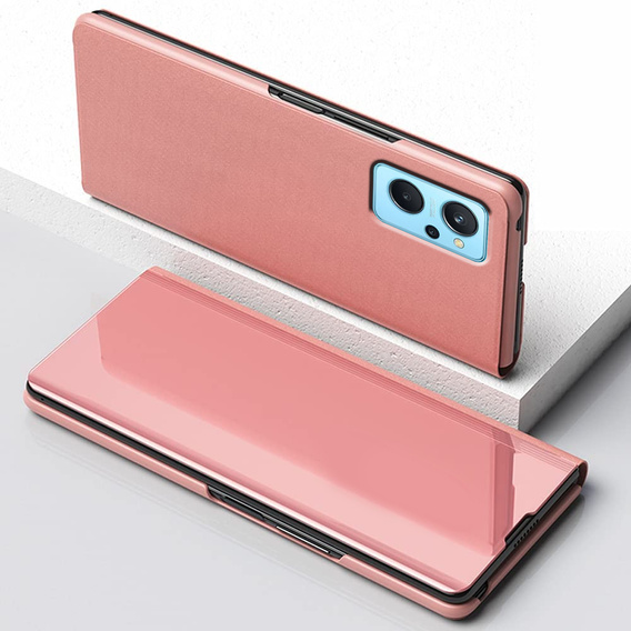 Чехол до Realme 9i / Oppo A96, Clear View, розовый rose gold