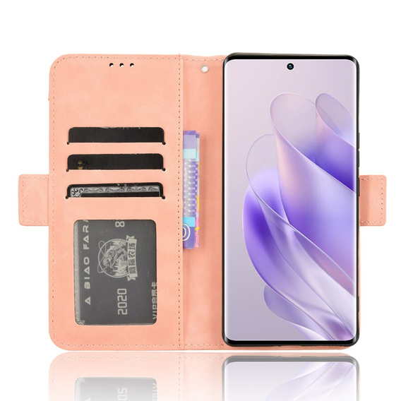 Футляр з клапаном для Infinix Zero 30 5G, Card Slot, рожевий
