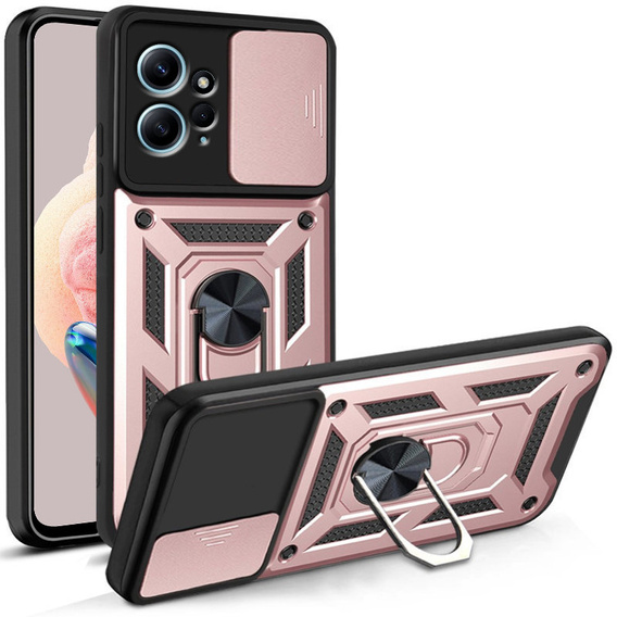 Чохол NOX Camera Slide Xiaomi Redmi Note 12 4G, CamShield Slide, рожевий rose gold