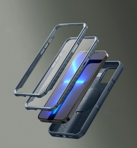 Броньований чохол для iPhone 15, Dexnor CamProtect MagSafe, зелений (Дві рамки)