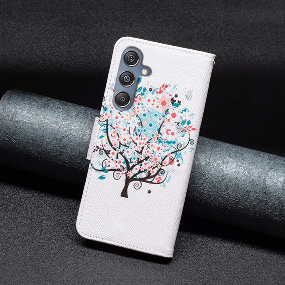 Чохол-книжка для Samsung Galaxy M34, Wallet, colorful tree, білий