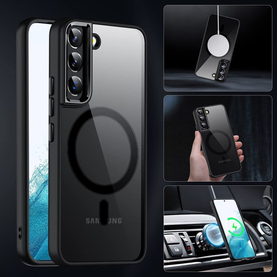 Чoхол до Samsung Galaxy S22 5G, ERBORD Hybrid MagSafe Case, чорний