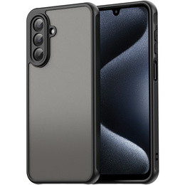 Матовий чохол для Samsung Galaxy A17 5G, димчастий з чорними боковинами