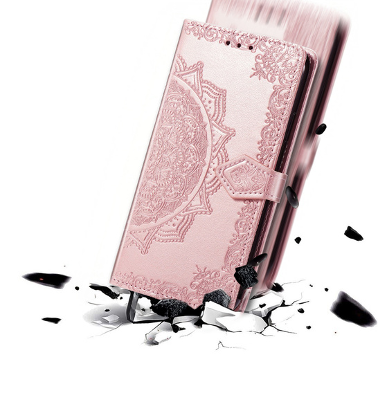 Откидной чехол для Motorola Edge 60 / 60 Fusion, Mandala, розовый