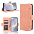Откидной чехол для Samsung Galaxy S25 FE, Card Slot, розовый