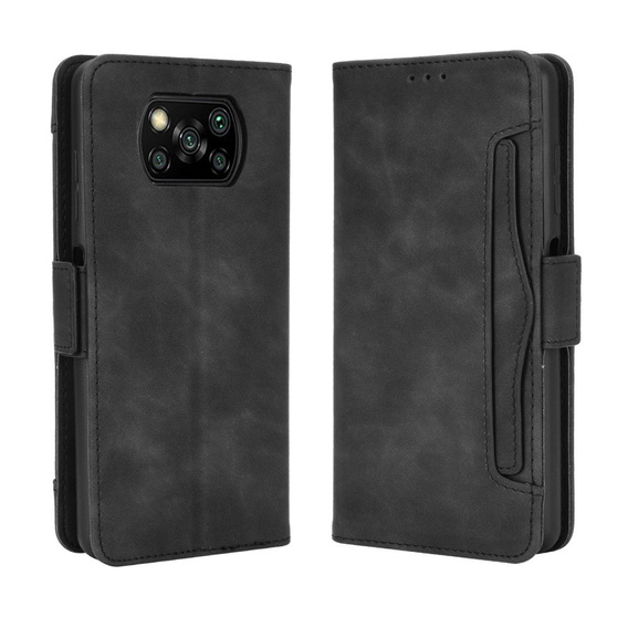 Откидной чехол для Xiaomi Poco X3 NFC / Poco X3 Pro, Card Slot, чёрный