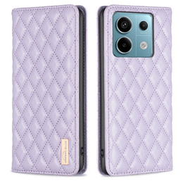 Откидной чехол для Xiaomi Redmi Note 13 Pro 4G / Xiaomi Redmi Note 14S / Xiaomi Poco M6 Pro 4G, Wallet, BINFEN COLOR, фиолетовый