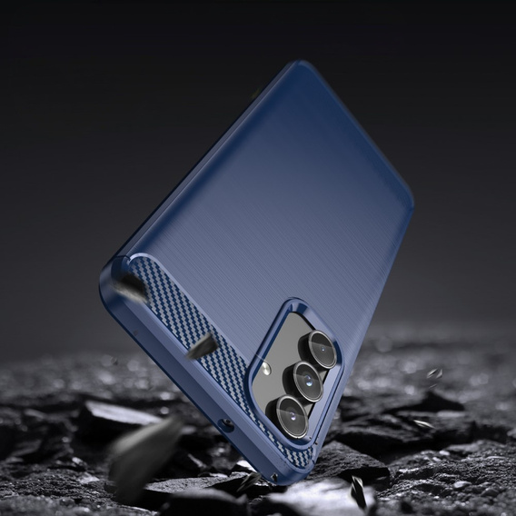 Чехол до Samsung Galaxy M55 5G, Carbon, синий