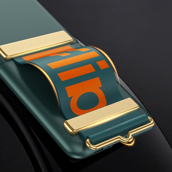 Чехол Letter Printed GKK для Samsung Galaxy Z Flip3, Green