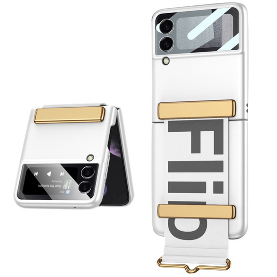 Оригинальный чехол от Samsung Galaxy Z Flip3, Silicone Strap Cover, Silver