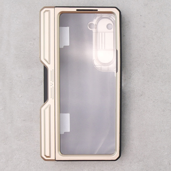 Чехол для Samsung Galaxy Z Fold5 5G, чехол-кикстенд, с подставкой и стеклом, золотой