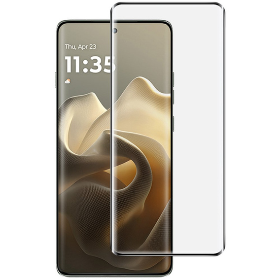 3D загартоване скло для Motorola Edge 60 Pro, чорна рамка