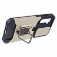 Броньований чохол для Samsung Galaxy S23 FE, Camera Slide Card Slot, чорний + скло 9H