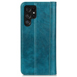 Чехол до Samsung Galaxy S24 Ultra, Wallet Litchi Leather, зелёный