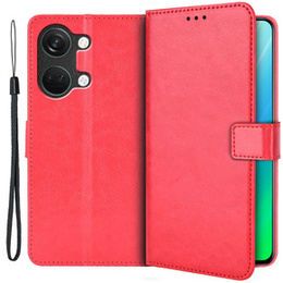 Футляр з клапаном для OnePlus Nord 3 5G, Crazy Horse Wallet, червоний