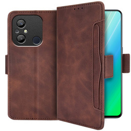 Футляр з клапаном для Xiaomi Redmi 12C, Card Slot, коричневий