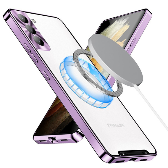 Захисний чохол для камери Samsung Galaxy S21 FE 5G, CamShield MagSafe, прозорий / фіолетовий