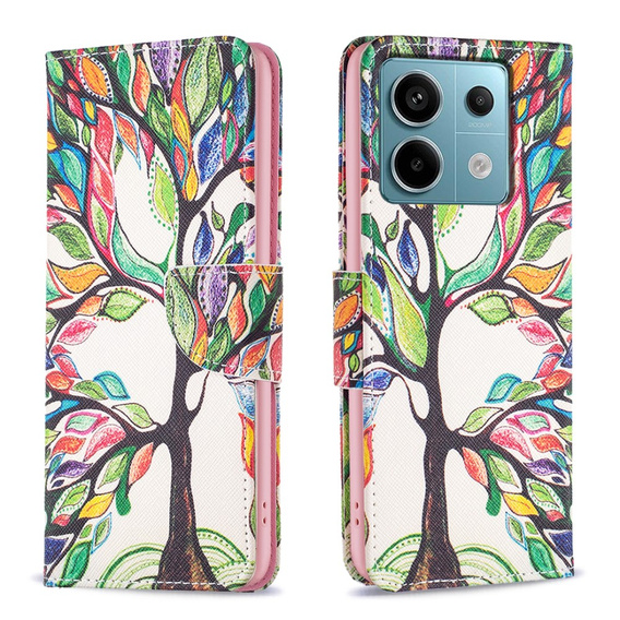 Откидной чехол для Xiaomi Redmi Note 13 Pro 5G, Wallet, Tree of Life