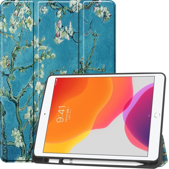 Чехол до iPad 7/8/9 10.2 2019/2020/2021, Smartcase Pen Slot, cherry blossom