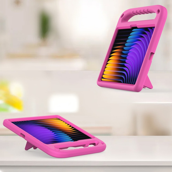 Детский чехол для Xiaomi Pad 7 / 7 Pro, с ручкой, розовый