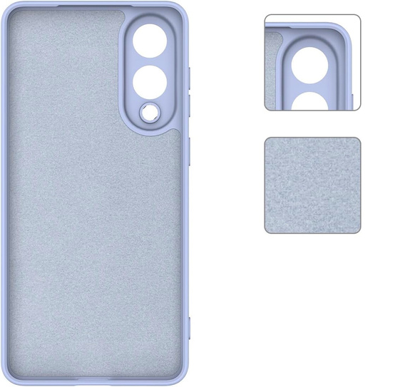 Чехол для Samsung Galaxy S25 Edge, Silicone Lite, фиолетовый + 9H стекло