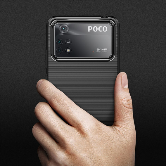 Чoхол до Xiaomi Poco X4 Pro 5G, Carbon, чорний