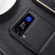 Чехол Litchi Leather для Samsung Galaxy Z Flip 4, Black