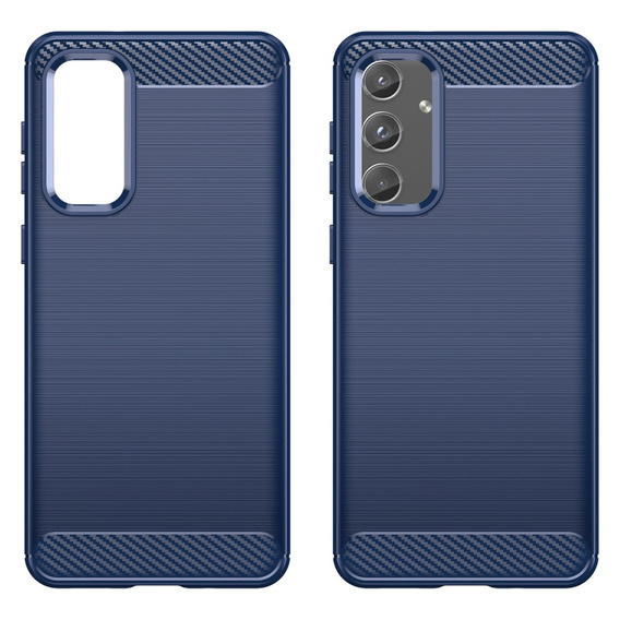 Чехол до Samsung Galaxy M55 5G, Carbon, синий