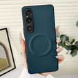 Чoхол до Sony Xperia 1 VI, Leather Hybrid MagSafe, зелений