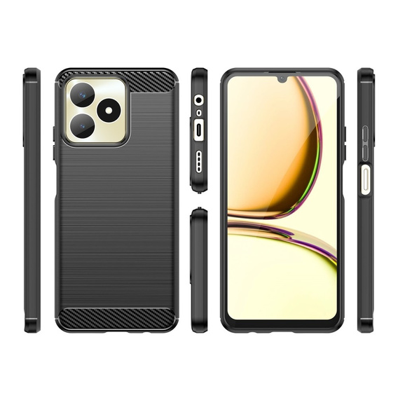 Чoхол до Realme C53 4G, Carbon, чорний