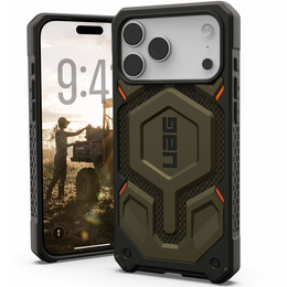 Чохол Urban Armor Gear для iPhone 17 Pro Max, Monarch Pro Kevlar MagSafe, кевларовий елемент зелений