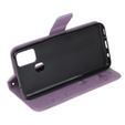 Откидной чехол для Samsung Galaxy M21, Butterfly Flower, фиолетовый
