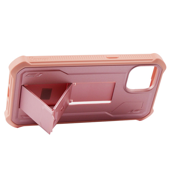 Бронированный чехол для iPhone 13 / 14, Dexnor Full Body, розовый rose gold