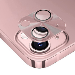 Крышка с объективом и стеклом для iPhone 15 / 15 Plus, ERBORD, розовый
