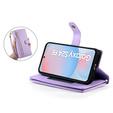 Откидной чехол для Samsung Galaxy S24 FE, Wallet Zipper Pocket, фиолетовый