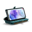 Чехол CASEME для Samsung Galaxy A55 5G, RFID Leather Wallet, с плечевым ремнем, зелёный