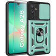 Броньований чохол для Samsung Galaxy A26, CamShield Slide, зелений + Загартоване скло 9H