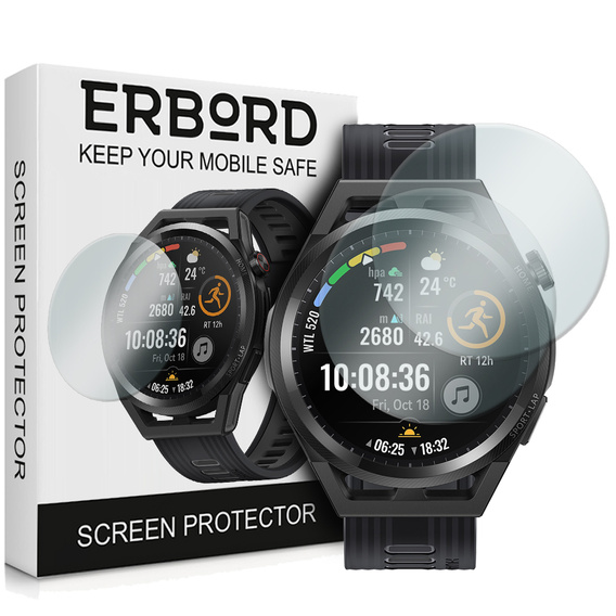 Защитное стекло 2х Erbord для дисплея смарт часов Huawei Watch GT Runner