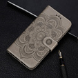 Чохол-книжка для Xiaomi Redmi Note 9s/ 9 Pro, Mandala Flower, сірий