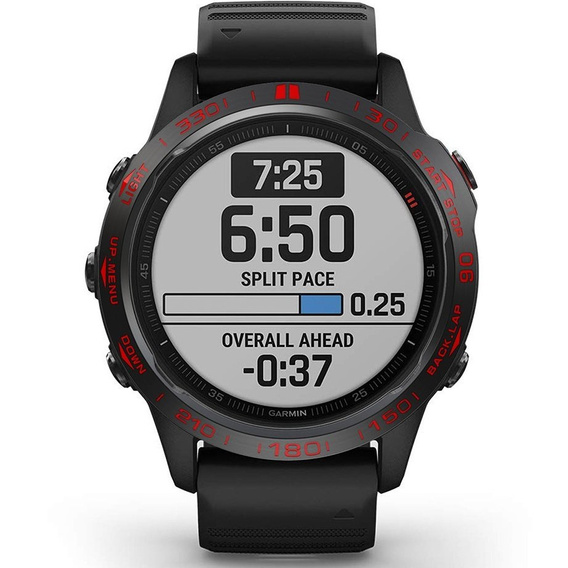 Накладка на безель для Garmin Fenix 6 / 6 Pro / 6 Sapphire, Black/Red
