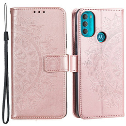 Откидной чехол для Motorola Moto G71 5G, Mandala, синий