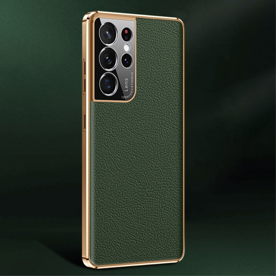 Чoхол до Samsung Galaxy S23 Ultra, Cowhide Leather, зелений