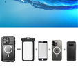 Водонепроникний чохол IP68 для iPhone 15 Pro Max, SHELLBOX MagSafe, чорний