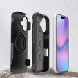 Чехол MagForce для iPhone 17, для MagSafe, бронированный, черный
