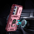 Чехол NOX Camera Slide Samsung Galaxy S23, CamShield Slide, розовый / красный