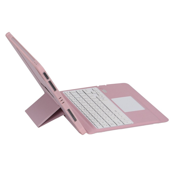 Чохол + клавіатура iPad Air 4 / 5 2020 / 2022 10.9, TouchPad, рожевий rose gold