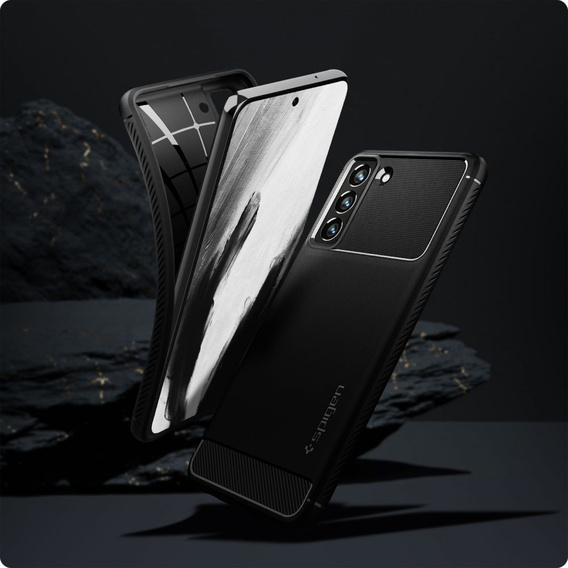 Чехол Spigen до Samsung Galaxy S21 FE, Rugged Armor, чёрный